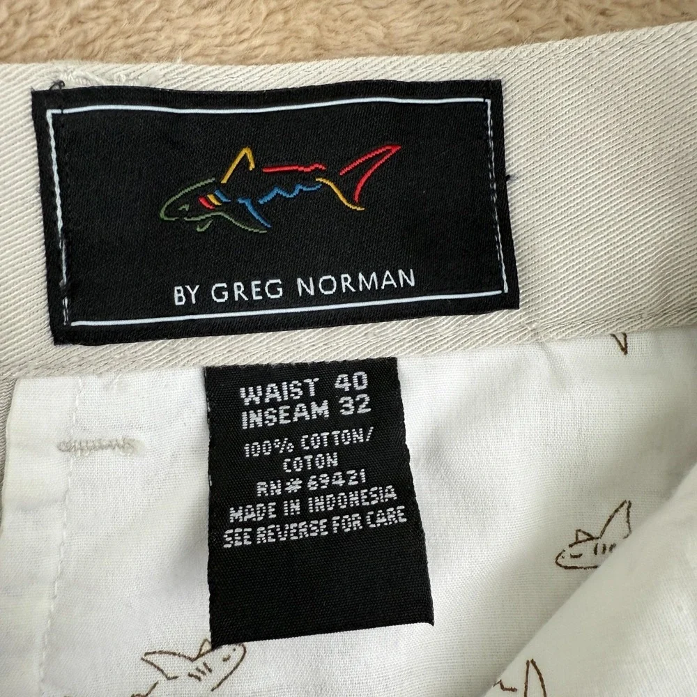 Greg‎ Norman Mens Golf Pants 40x32 Beige Comfort Straight Business Casual Chinos - Picture 4 of 10